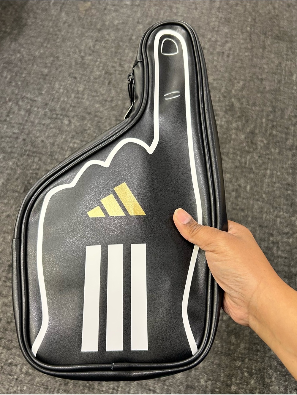 Adidas Men’s Finger Design Zip-Up Crossbody Bag